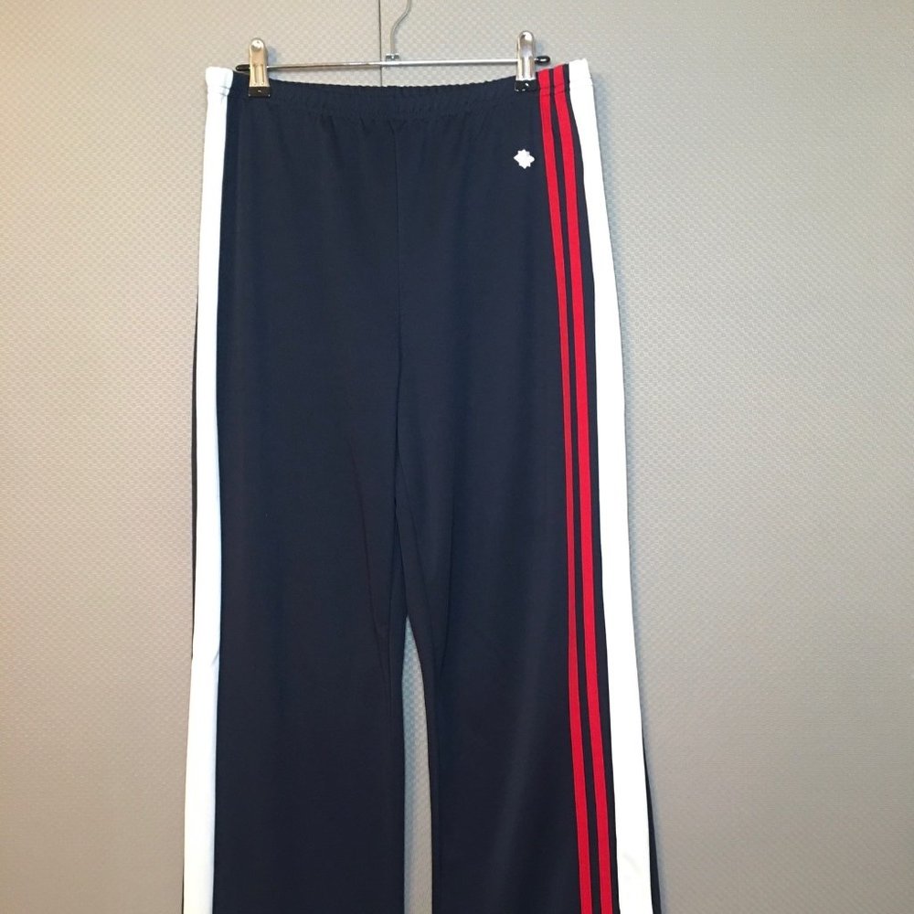 Jerzees Track Pants Size Large Loose Fit Navy Red White